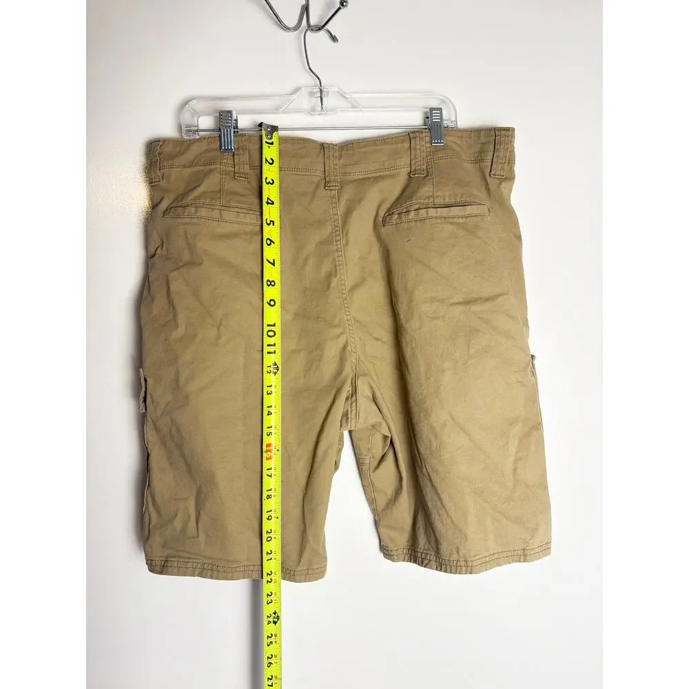 Wrangler Relaxed Fit Cargo Shorts Men Khaki Tan Size 38 40